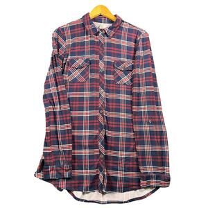 Vanity Men Plaid Flannel Shirt Medium Casual Long Sleeve Button Up Red Black